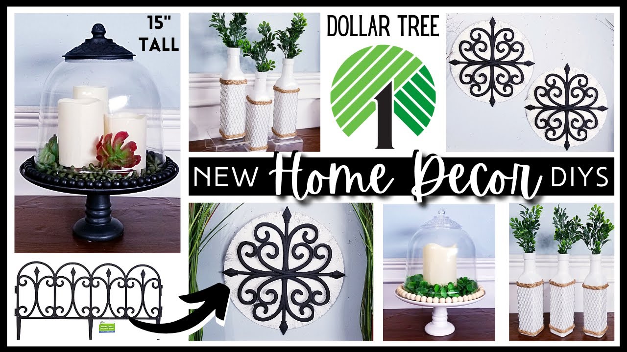 *NEW* DOLLAR TREE DIY | Spring & Farmhouse Home Decor | Large Cloche | Iron Garden Fence DIY | 2022