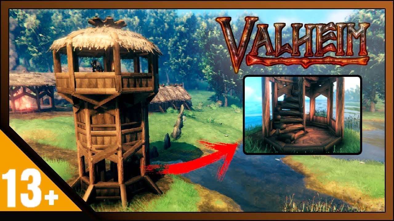 Valheim: How To Build Watchtower - Circular Guard Tower - (Build Guide)