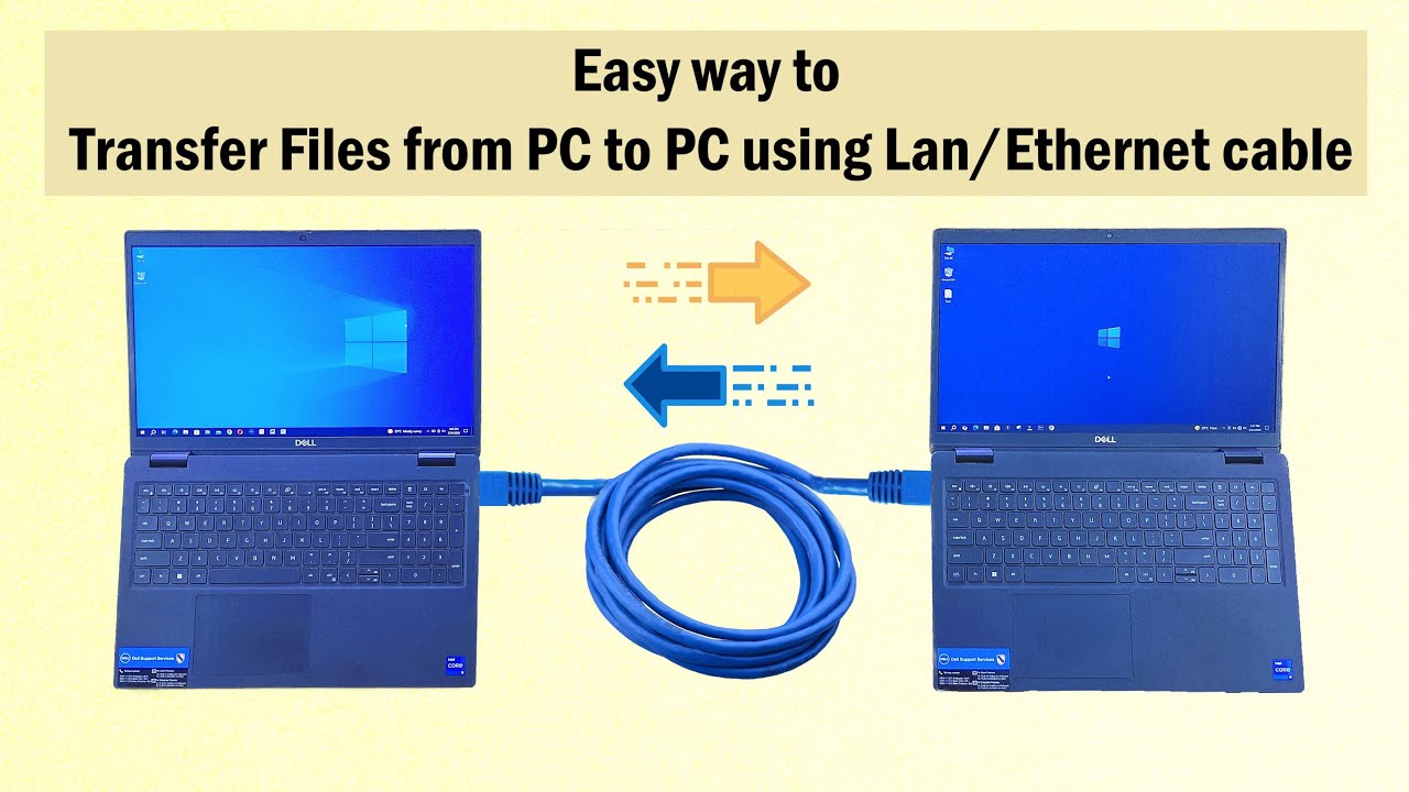 Простой способ передачи файлов с ПК на ПК с помощью кабеля LAN/Ethernet