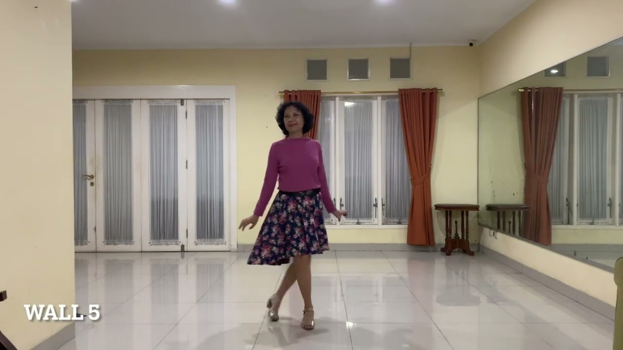 Paper Roses Line Dance - Choreo by Uli Elfrida ( Demo & Walkthrough)