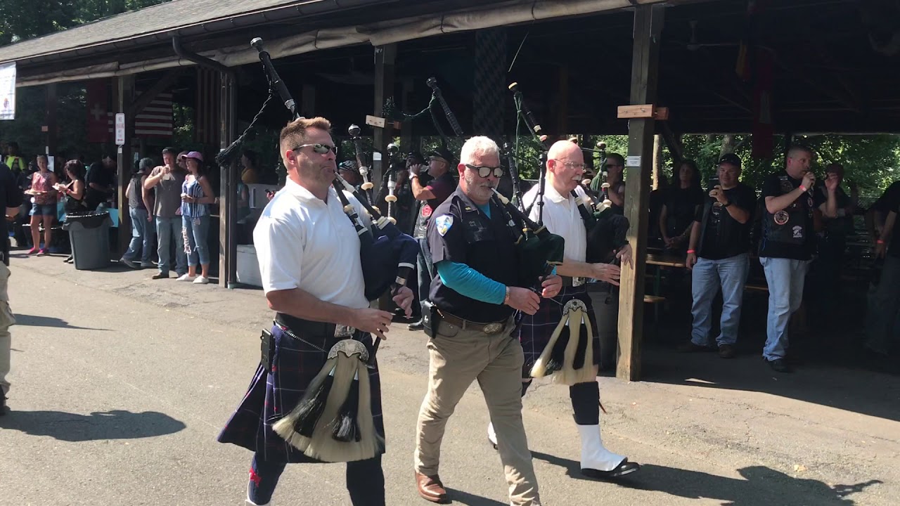 Bagpipes & Processional at Blue Knights in the Woods