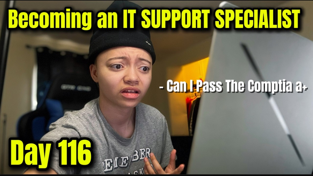 Becoming an IT Specialist – Day 116 | CompTIA A+ Studying, Real Troubleshooting, Job Hunting