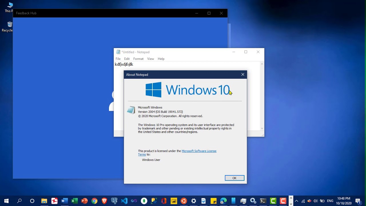 Windows 10 ၏ v2004 Updated Features များ