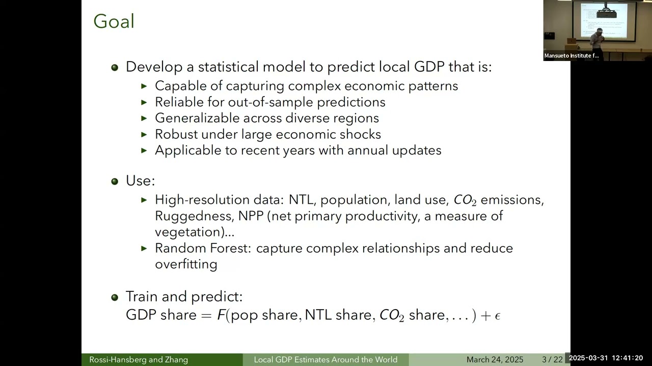 Urban Innovation Lunch Colloquium: Esteban Rossi-Hansberg, Local GDP Estimates Around the World