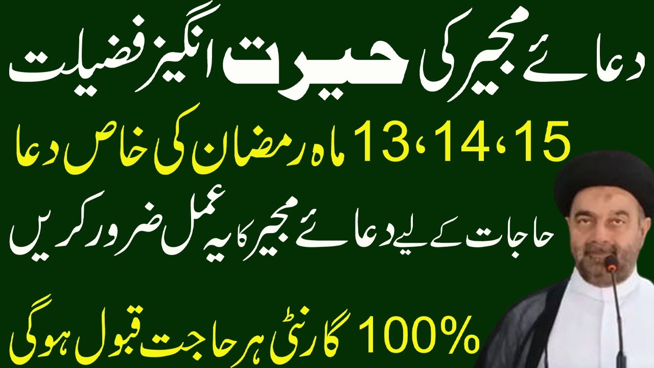 Dua -e- Mujeer ki Tilawat ki Fazilat | دعاء مجیر کی حیرت انگیز فضیلت | by [Maulana M. Ali Naqvi].