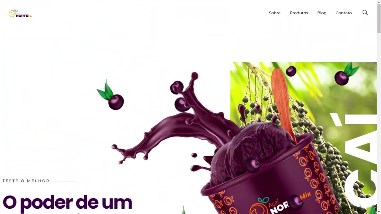 Landing Page - Açaí Norte Mix