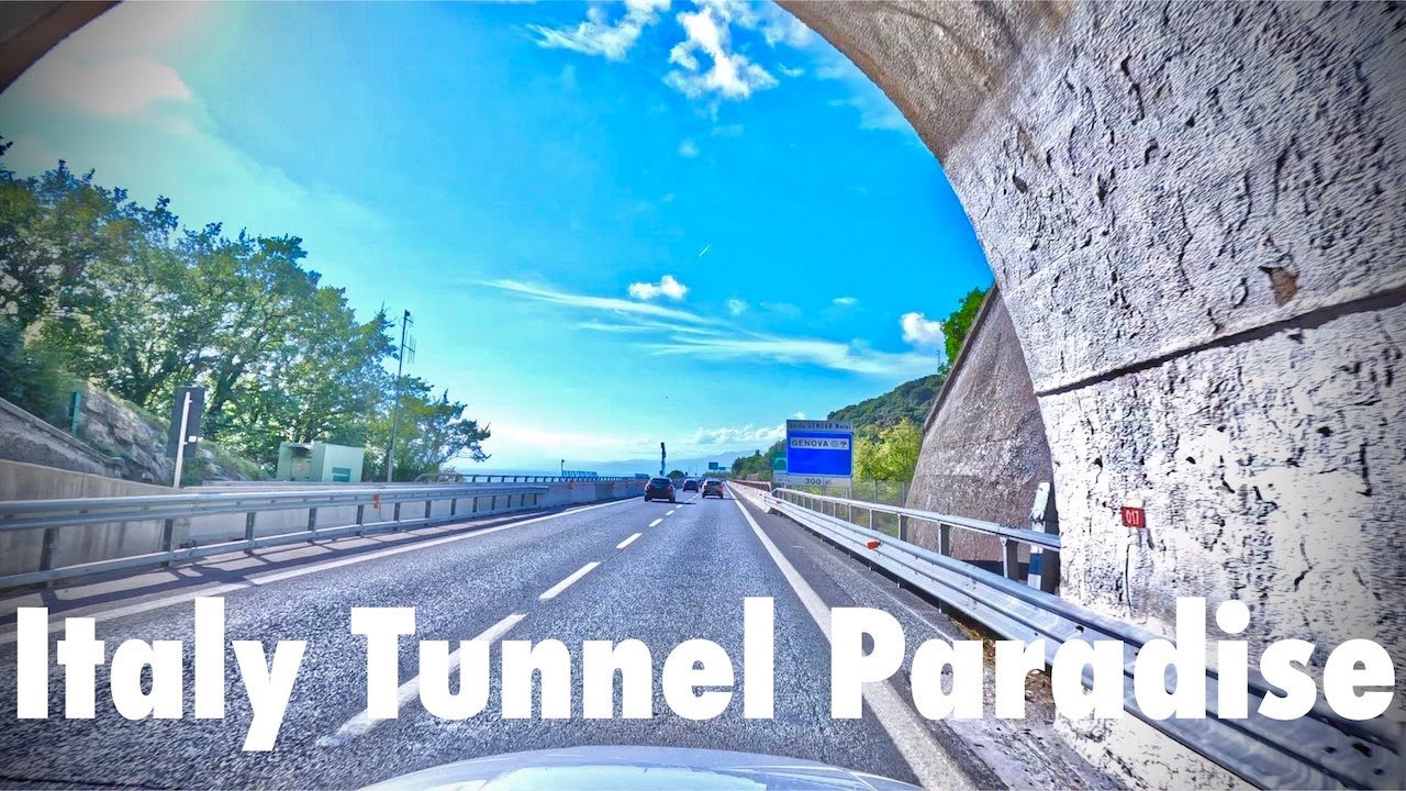 Tunnel Paradise: A12 to Genoa POV 4K (50 Tunnels in 75 km)
