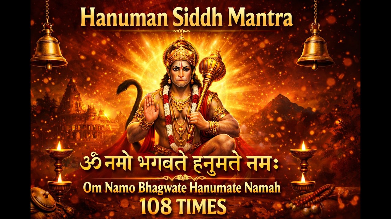 Hanuman Siddh Mantra | Om Namo Bhagwate Hanumate Namah 108 Times
