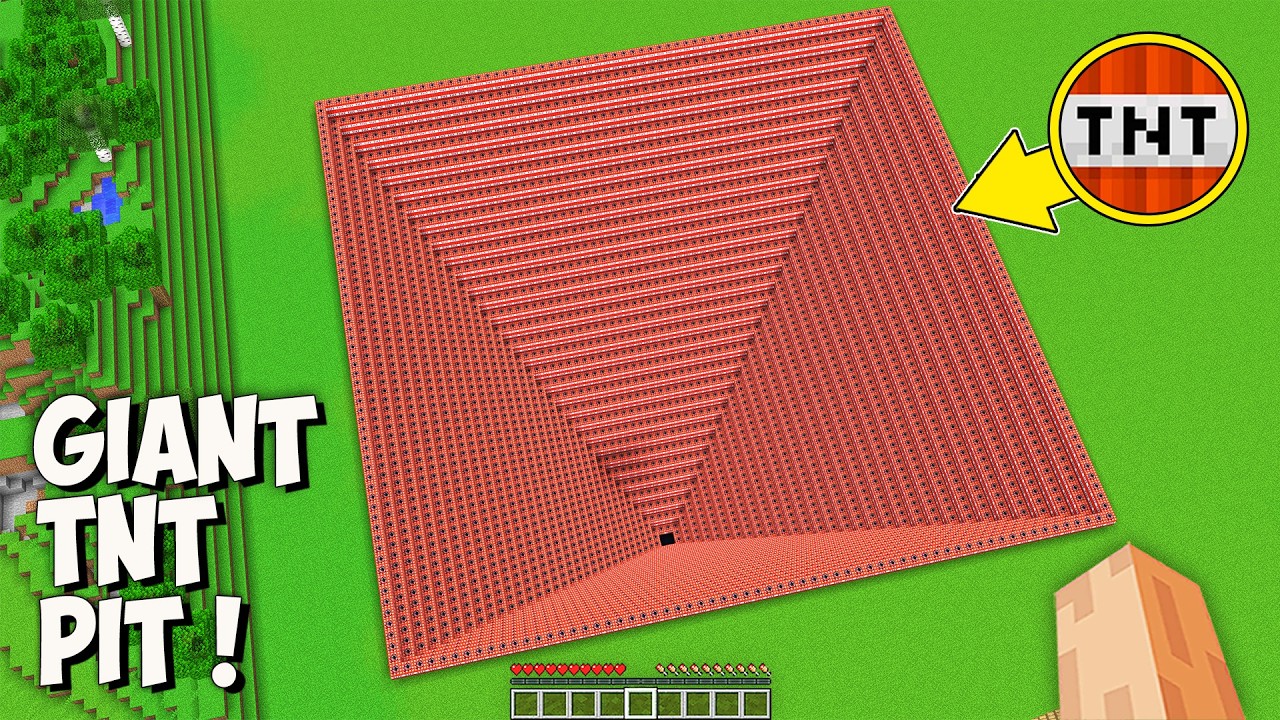 What is HIDDEN inside THE DEEPEST TNT PIT in Minecraft? This is THE BIGGEST SECRET TNT TUNNEL!