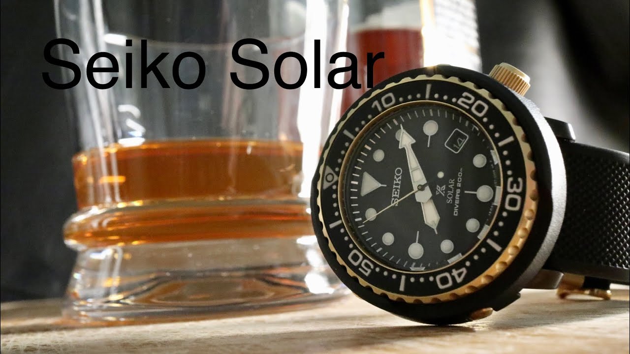 Seiko Tuna Solar SNE498 (Solar Turtle) Black and Gold
