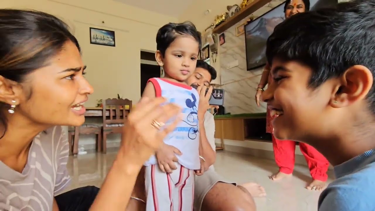 Aanav first time atte andha😍 akka full happy😘 | Pratheek, Moulya, daily vlogs 