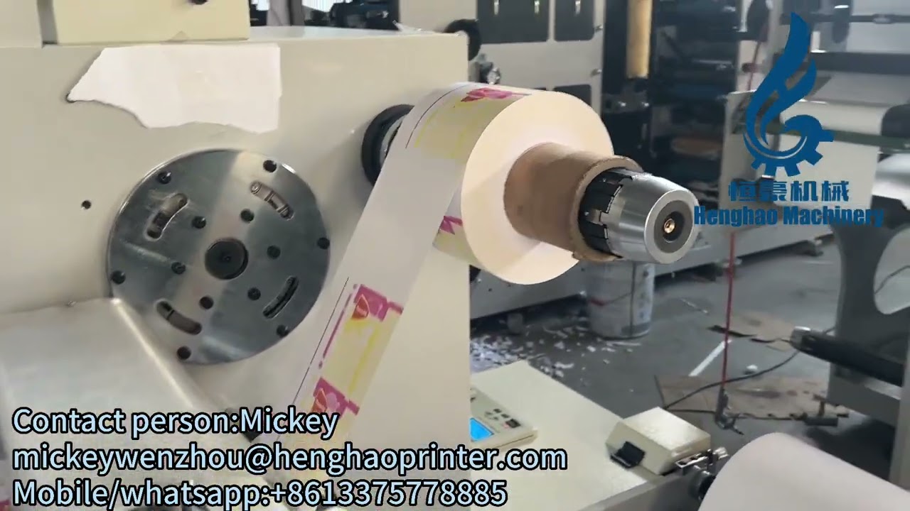 2 colors label flexo printing die cut and slitting machine