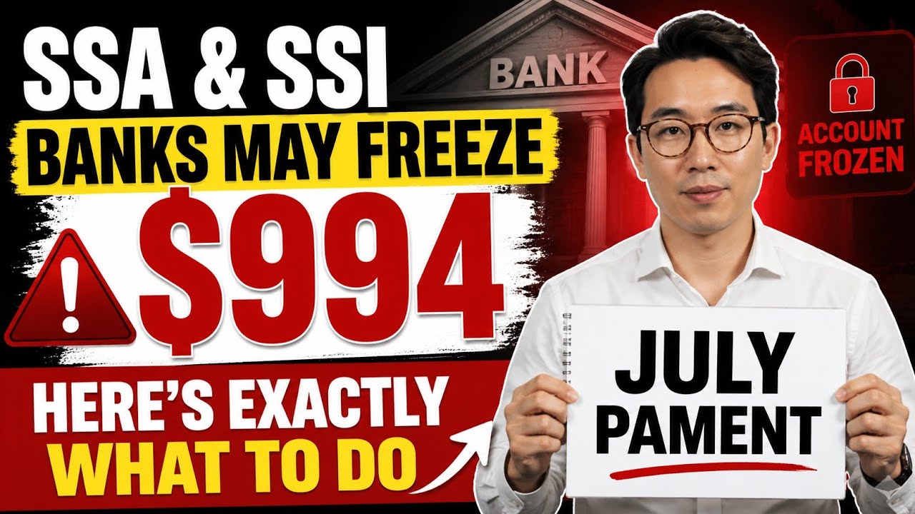 SSA & SSI July Payment: Banks May Freeze Your $994 Check After 65 &mdash; Here's Exactly What to Do