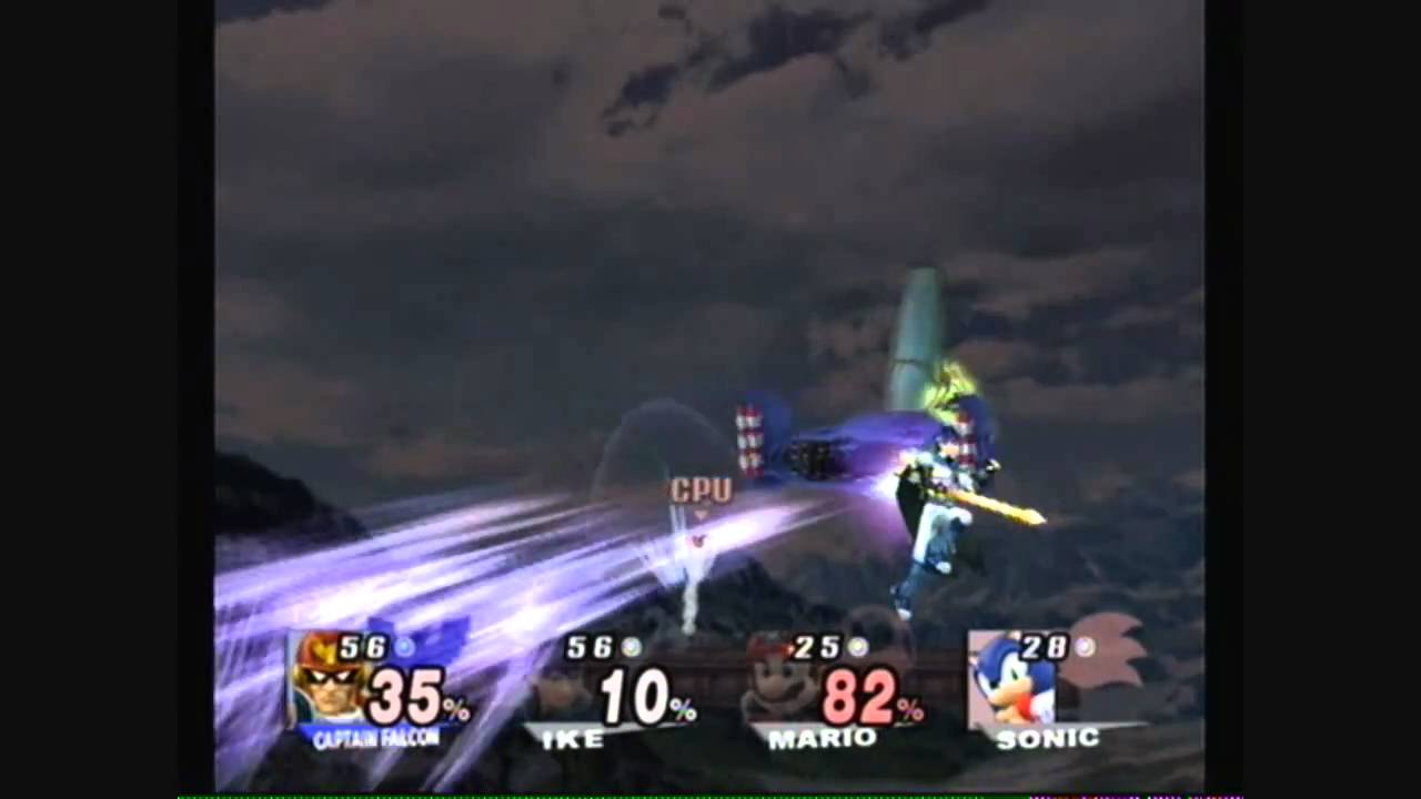 Brawl Hacks - Giant Captain Falcon and Ike v.s. Mario and Sonic