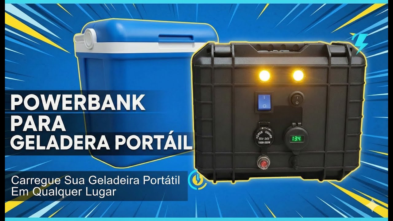 Powerbank para Geladeira Portátil: (12V | 15A) 🛠️ Veja o Resultado!! 🔋