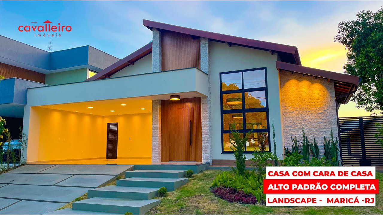CASA COM CARA DE CASA, ALTO PADRÃO NO LANDSCAPE MARICÁ-RJ | 3 QUARTOS, ALEXA,PISCINA E ENERGIA SOLAR