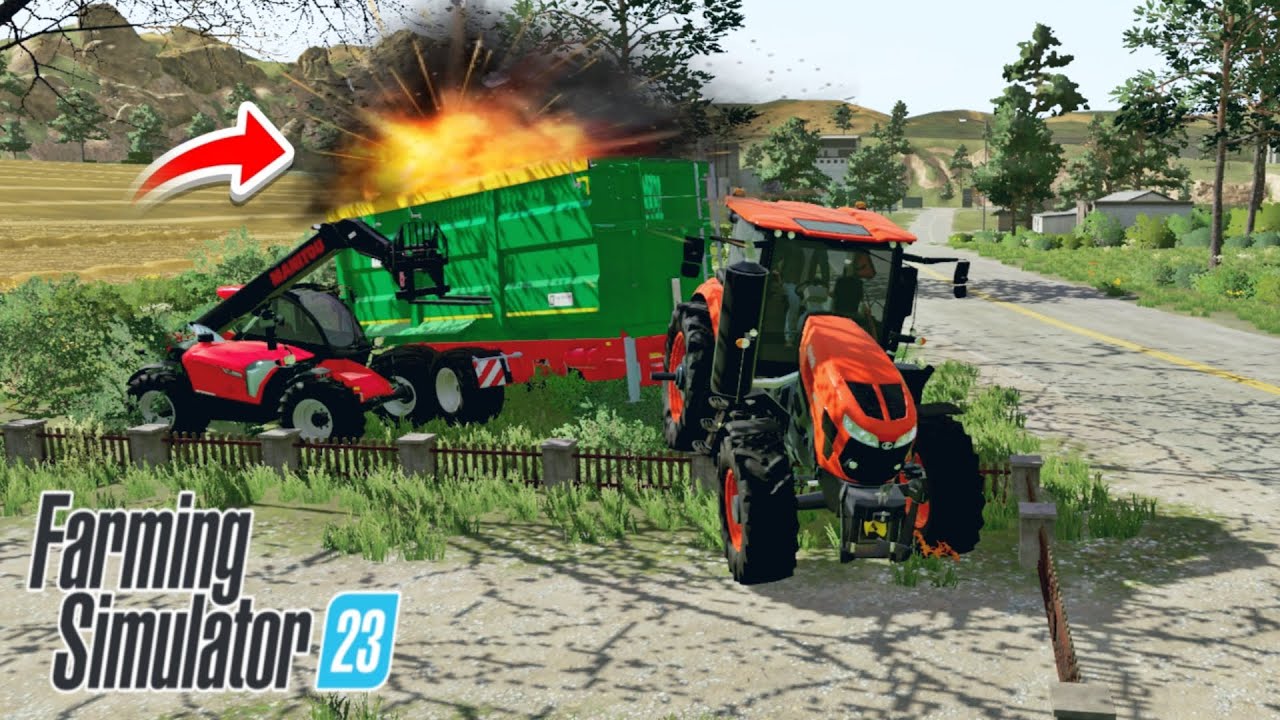 🚜 Tractor Crash Gone Wrong! Farming Simulator 23 Disaster #fs23 #fs20 