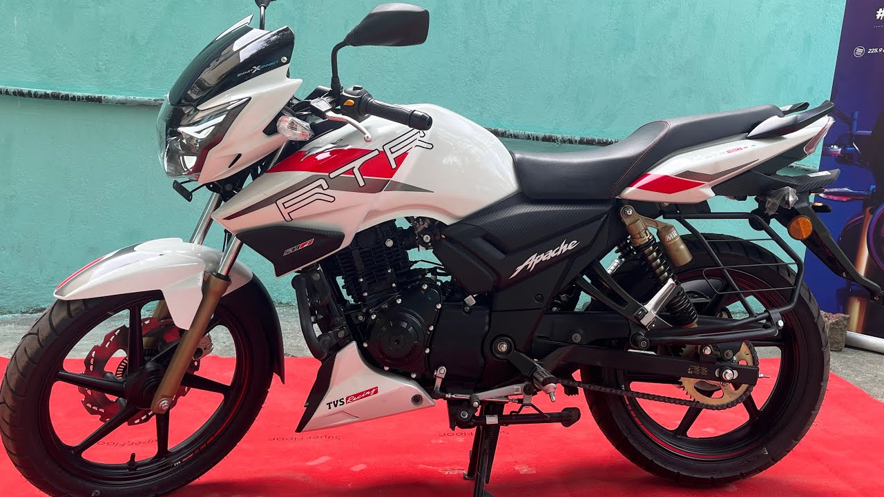 New Tvs Apache RTR 180 2v White Colour Detailed Review In Hindi 2023