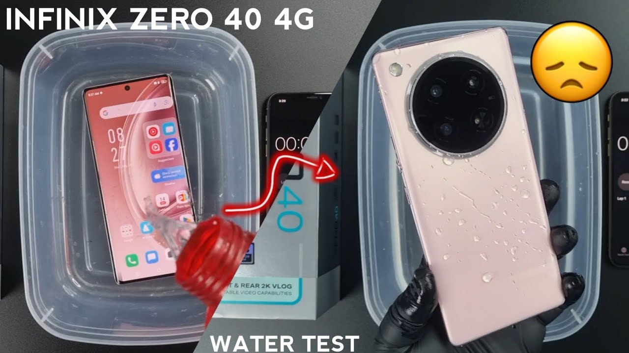 Infinix ZERO 40 4G Water Test iP54 💦💧| Infinix Zero 40 is Actually Waterproof Or Not??