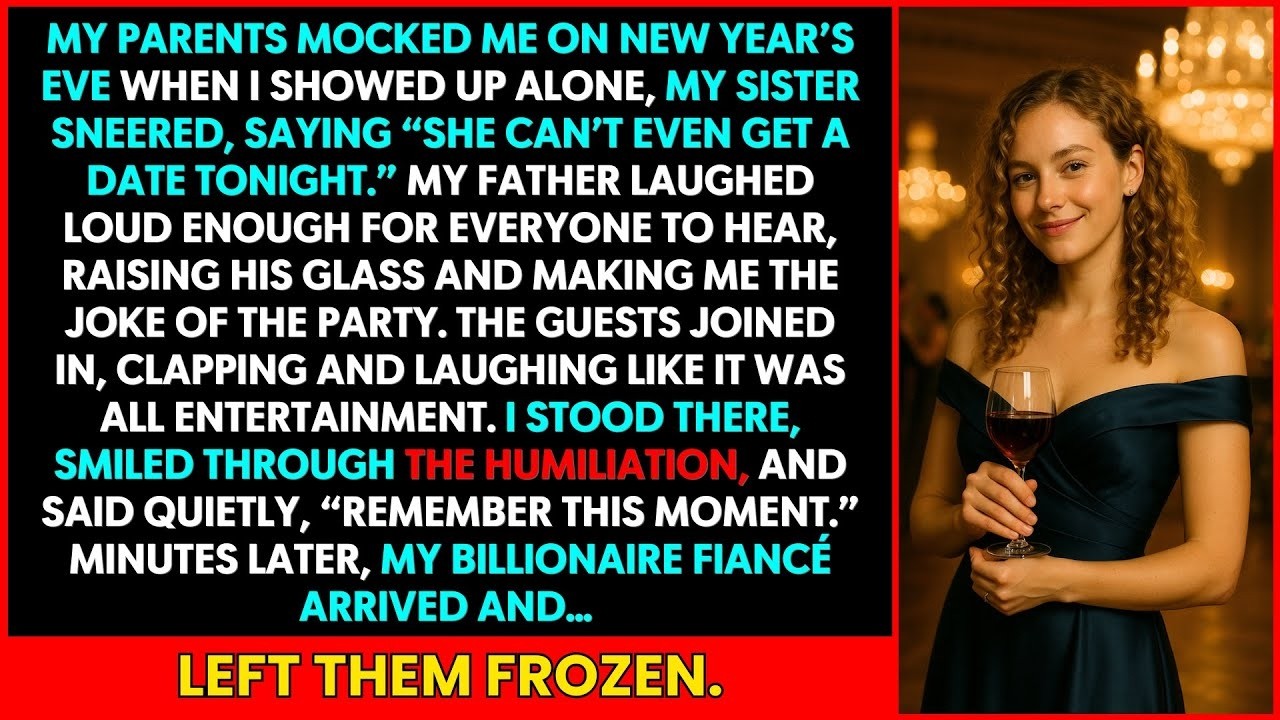 My Parents Mocked Me on New Year’s Eve, My Sister Sneered, Then My Billionaire Fiancé Shattered Them