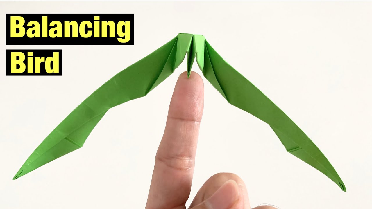 ORIGAMI BALANCING BIRD | EASY ORIGAMI TUTORIAL