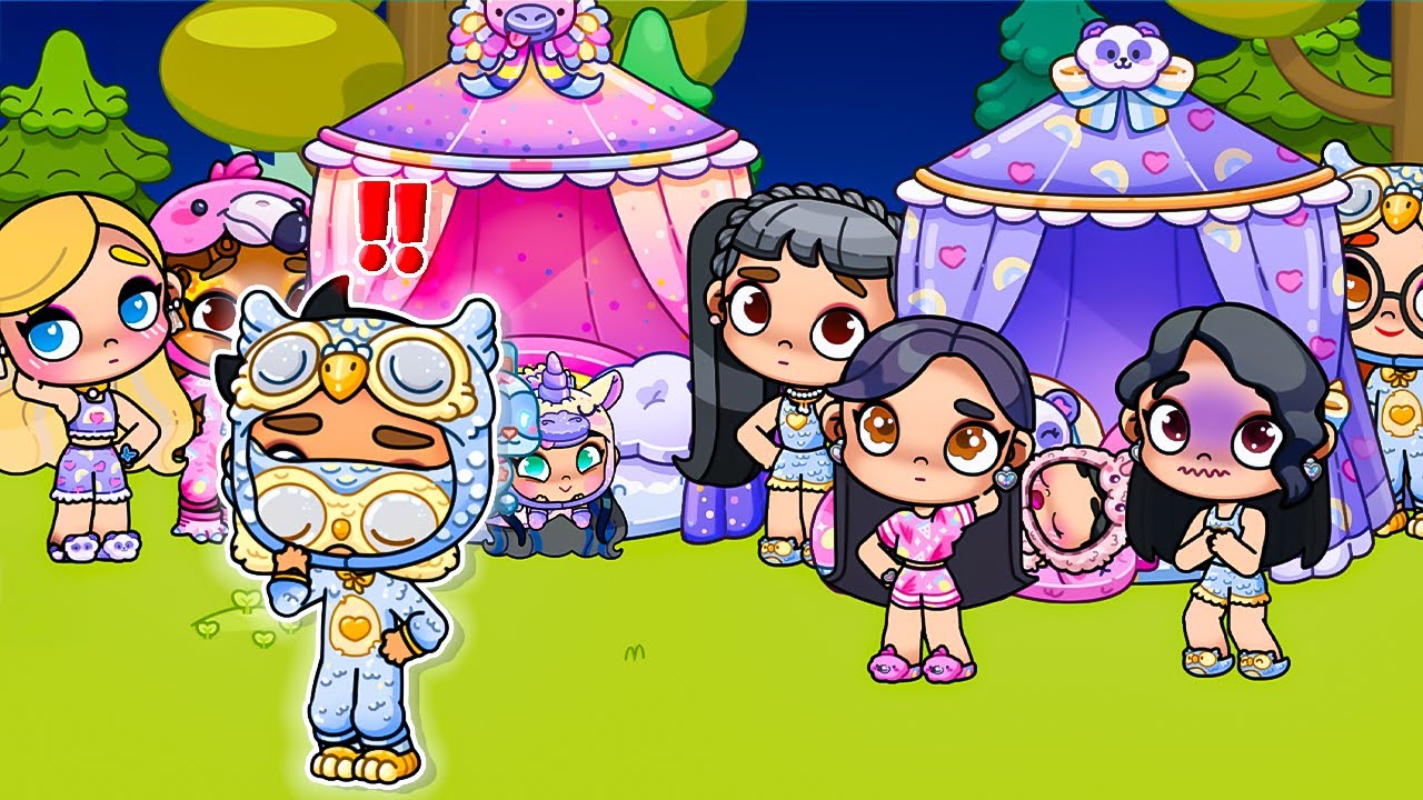 UN GARÇON DANS UNE PIJAMA PARTY SEULEMENT POUR FILLES SUR AVATAR WORLD ! MISS QUEEN 👑