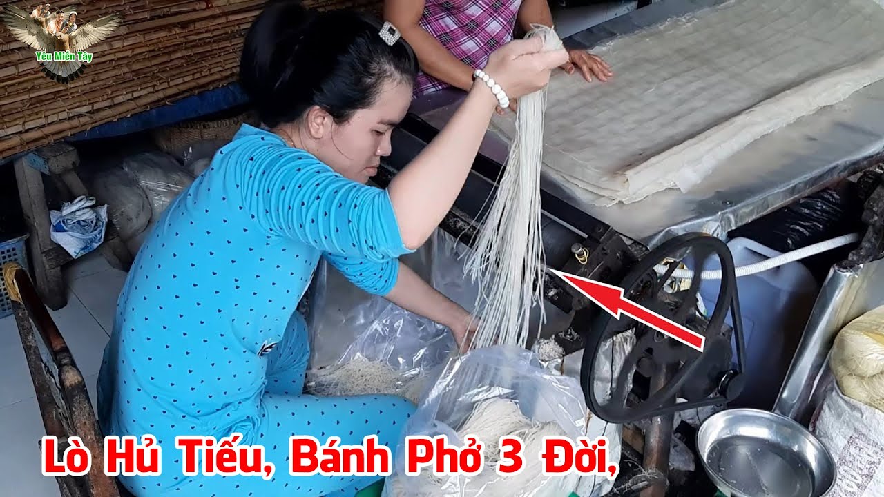 Tham Quan Lò Sản Xuất Hủ Tiếu, Bánh Phở 3 Đời, Ngon Nức Tiếng Quê Cái Bè│Yêu Miền Tây 63