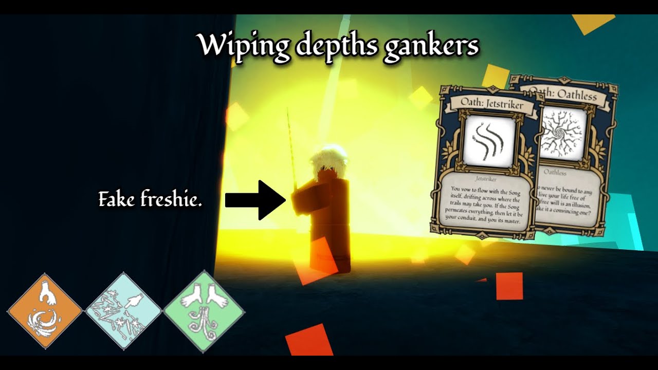 Wiping DEPTHS GANKERS with a FAKE FRESHIE | Deepwoken
