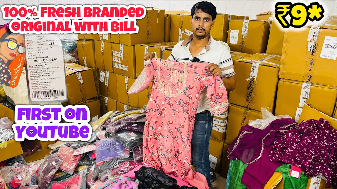 100% Fresh Branded original Clothes With bill | Brand surplus Kurti Dress | Export surplus kids top
