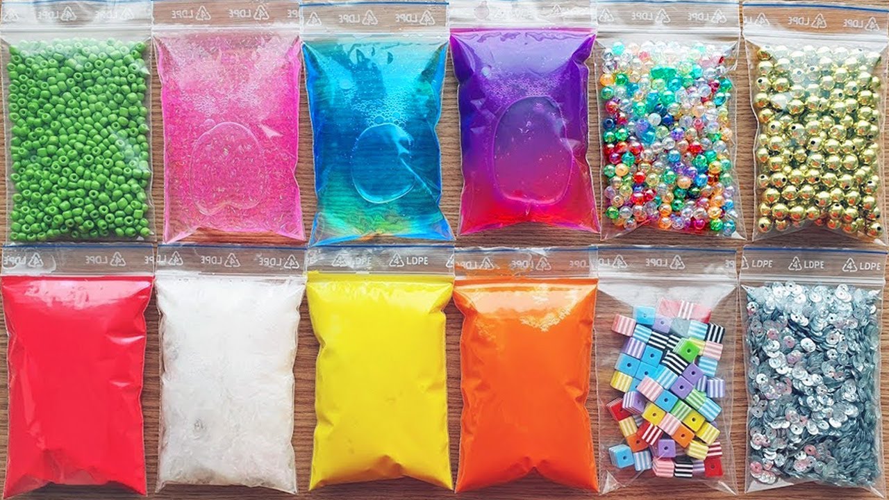 Making Crunchy Slime With Bags - Satisfying Slime Videos