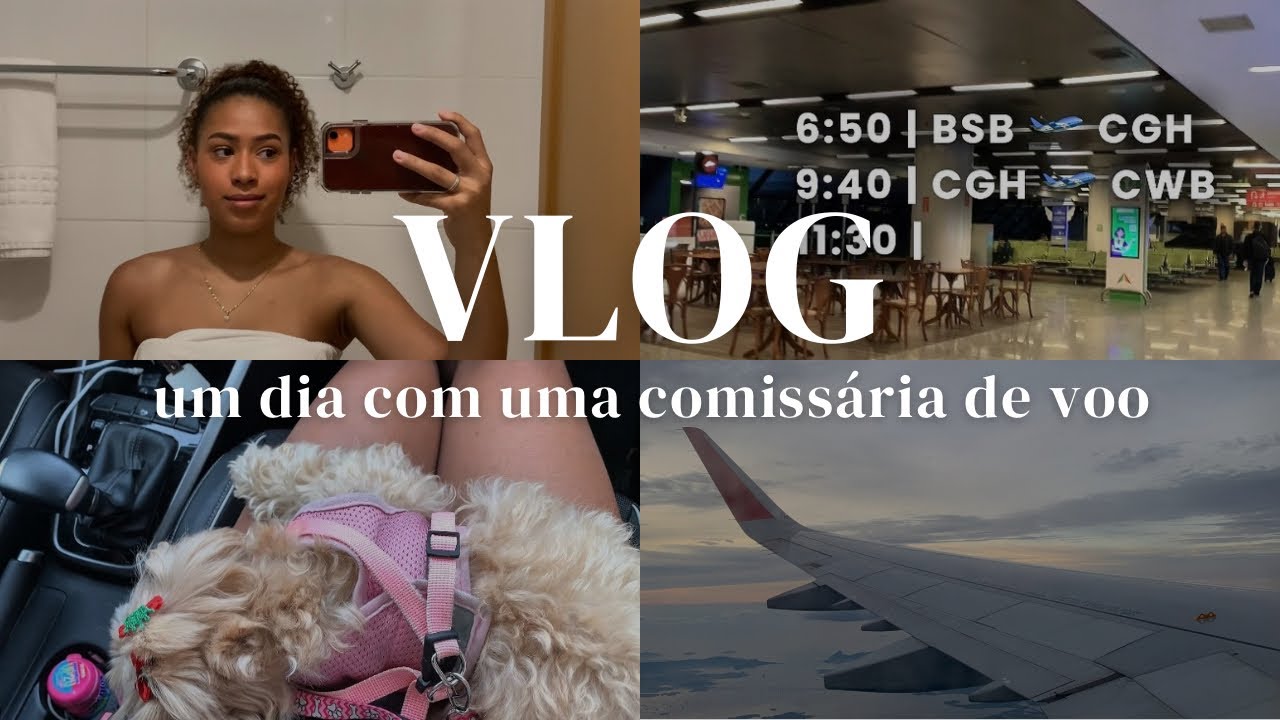 Vlog | um dia comigo sendo comissária de voo ✈️ 