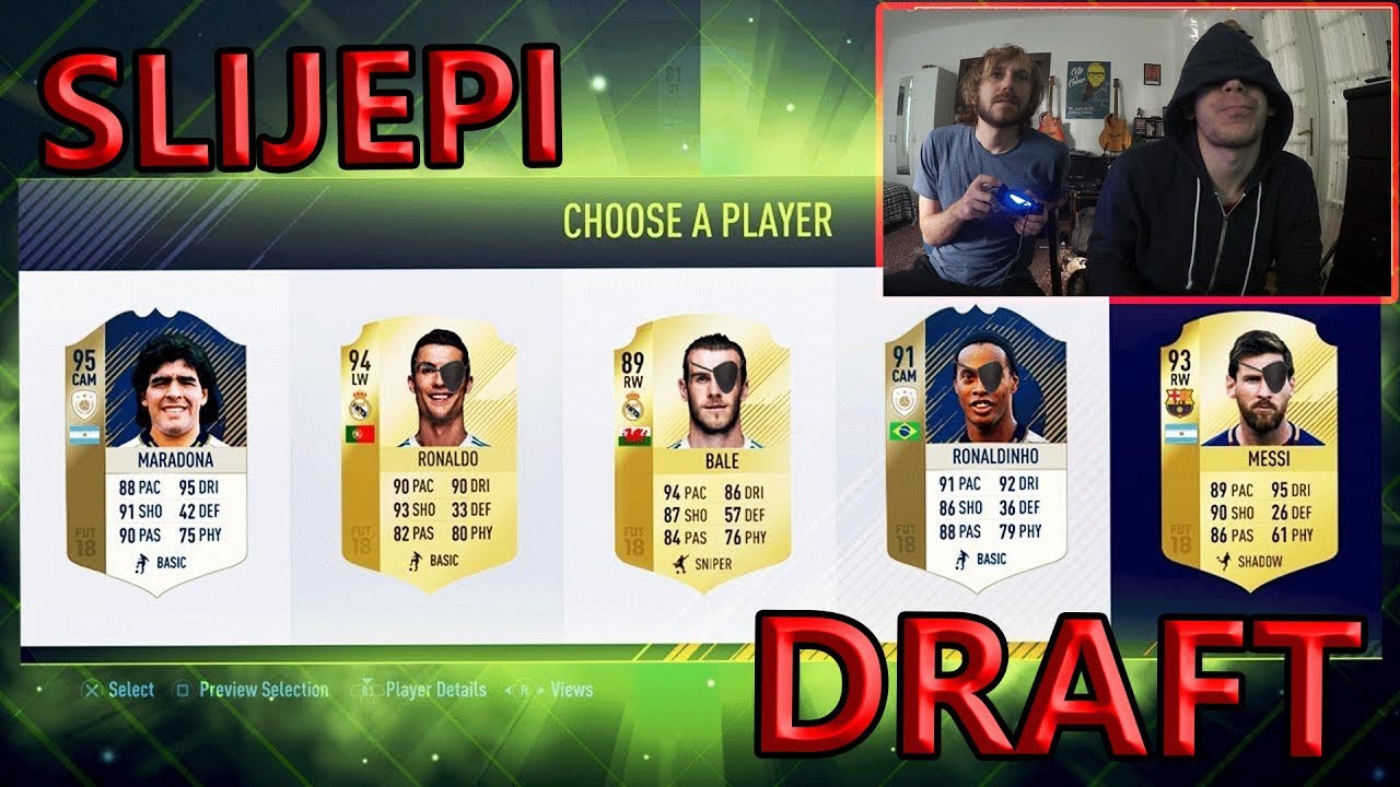SLIJEPI DRAFT I RONALDINHO U NJEMU!! - FIFA 18