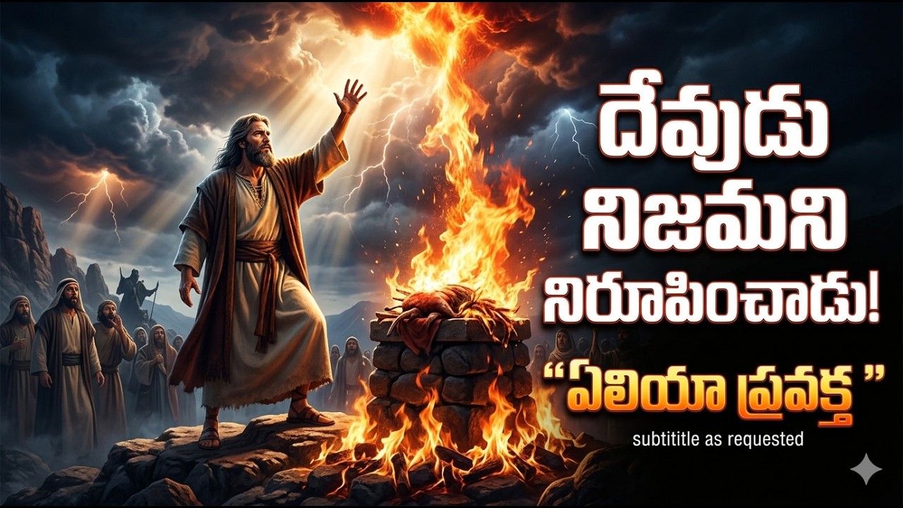 PROPHET ELIJAH STORY IN TELUGU 😇🔥🔥 | ఏలియా ప్రవక్త బైబిల్ స్టోరి | #prophet #eliya #elijah