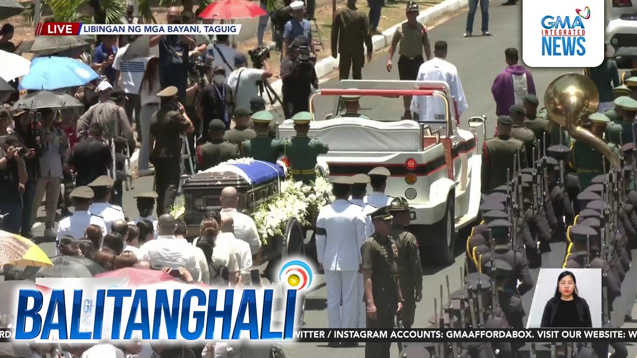 Dumating na sa Libingan ng mga Bayani sa Taguig ang labi ni Nora Aunor... | Balitanghali