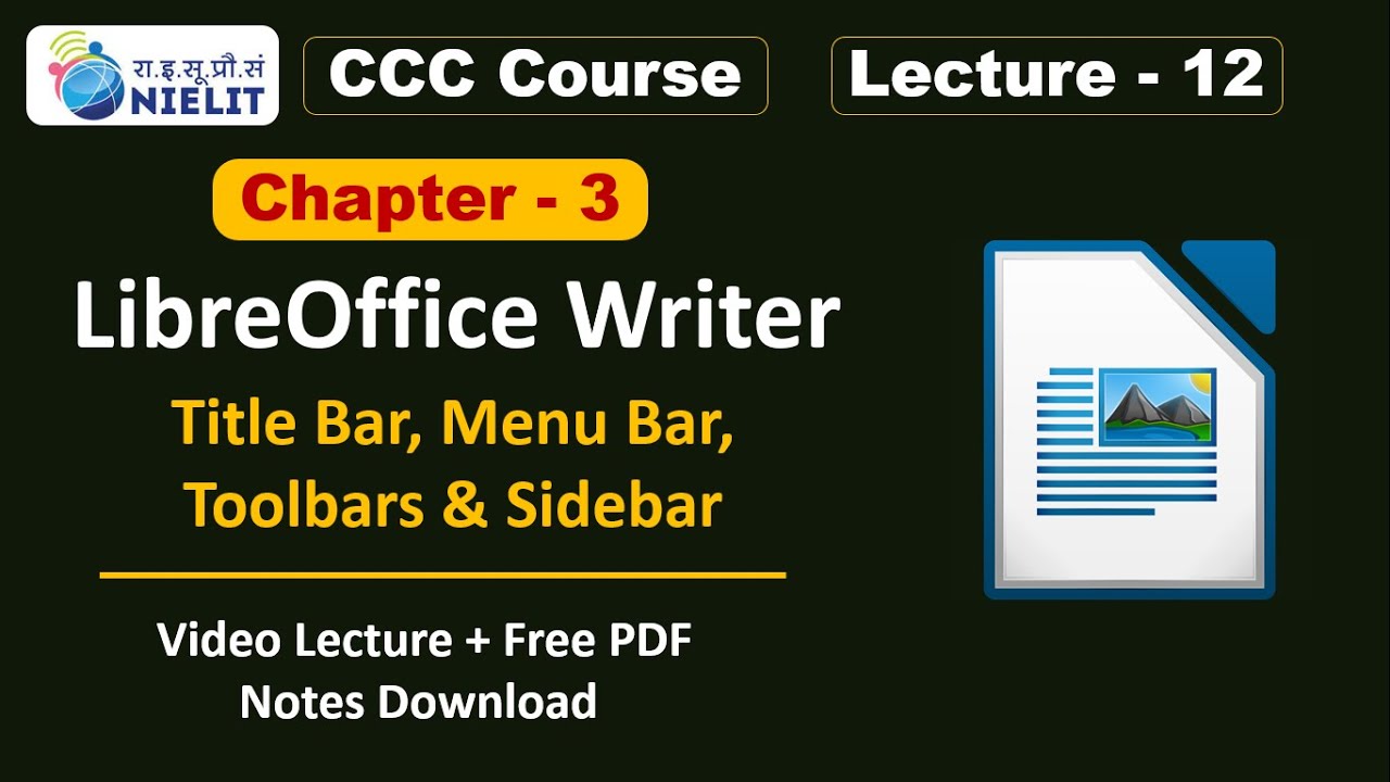 CCC Chapter 3 | LibreOffice Writer for CCC Exam | CCC Online Class | CCC Lecture - 12 | Upciss Prime