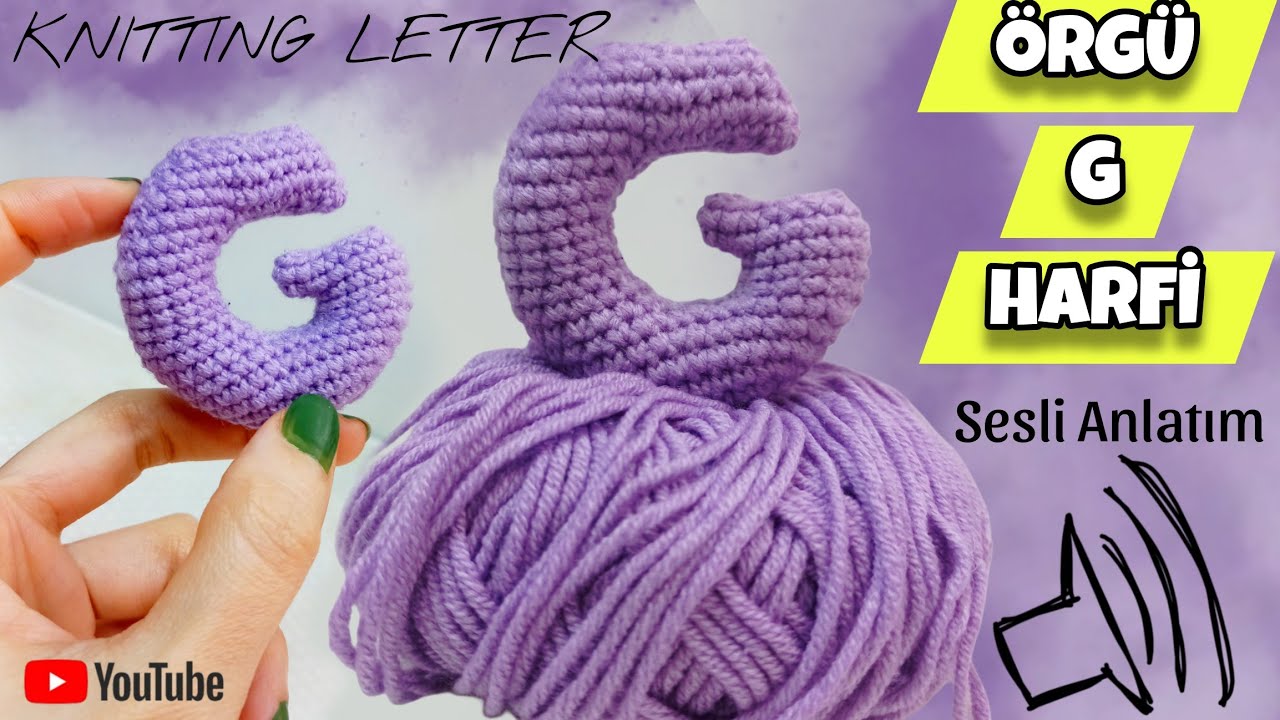 3D🟣G Harfi amigurumi\ÖRGÜ G Harfi Kolay Örgüler/Crochet Letter G Tutorial🟣Easy Knitting