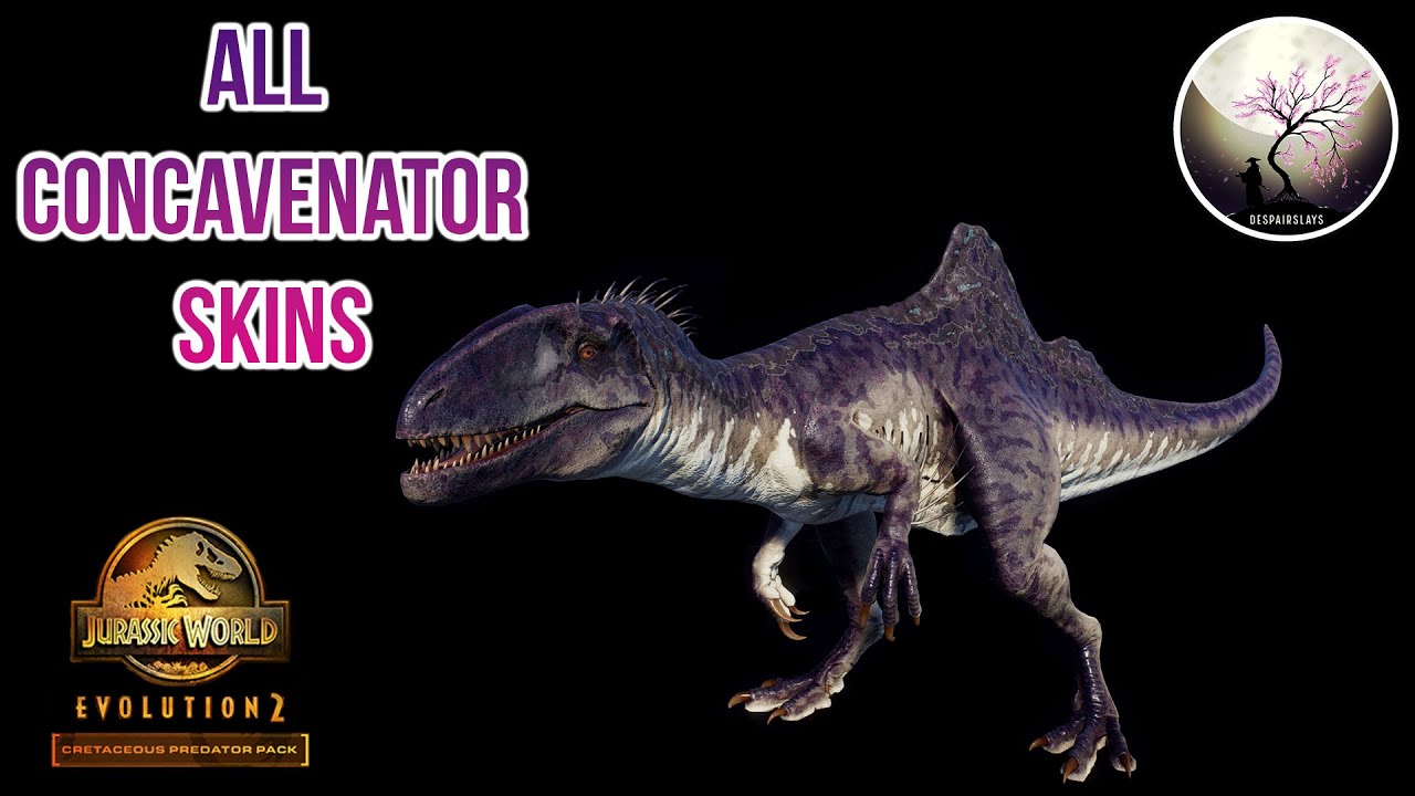 ALL CONCAVENATOR SKINS SHOWCASE!!! [4K] Jurassic World Evolution 2: Cretaceous Predator Pack