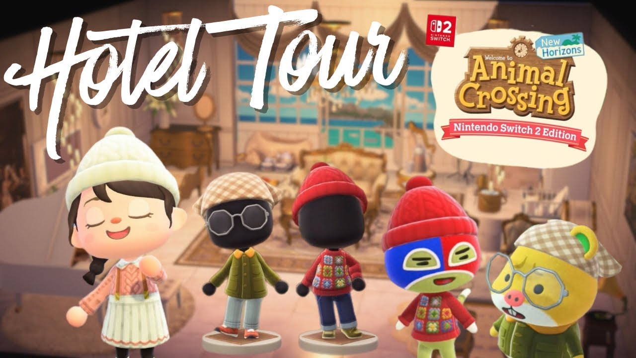 Animal Crossing Hotel Tour & WHAT are my Villagers wearing? | Animal Crossing New Horizons Gameplay