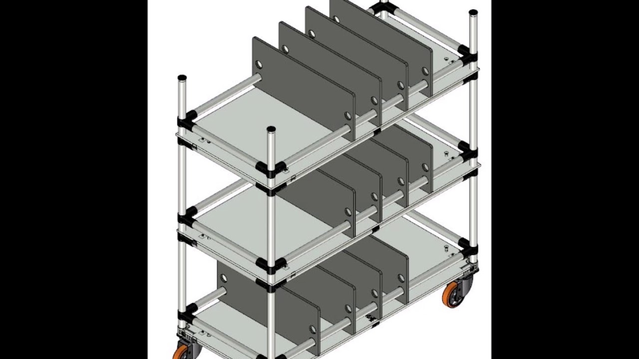 Lean Manufacturing - 4Lean - Mizusumashi Multi-order Picking Ajustable Cart with CTP10