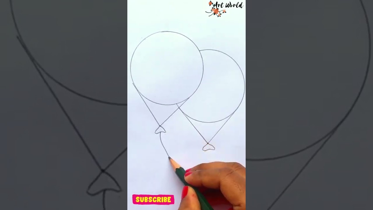 How to draw Balloons step by step( very easy)