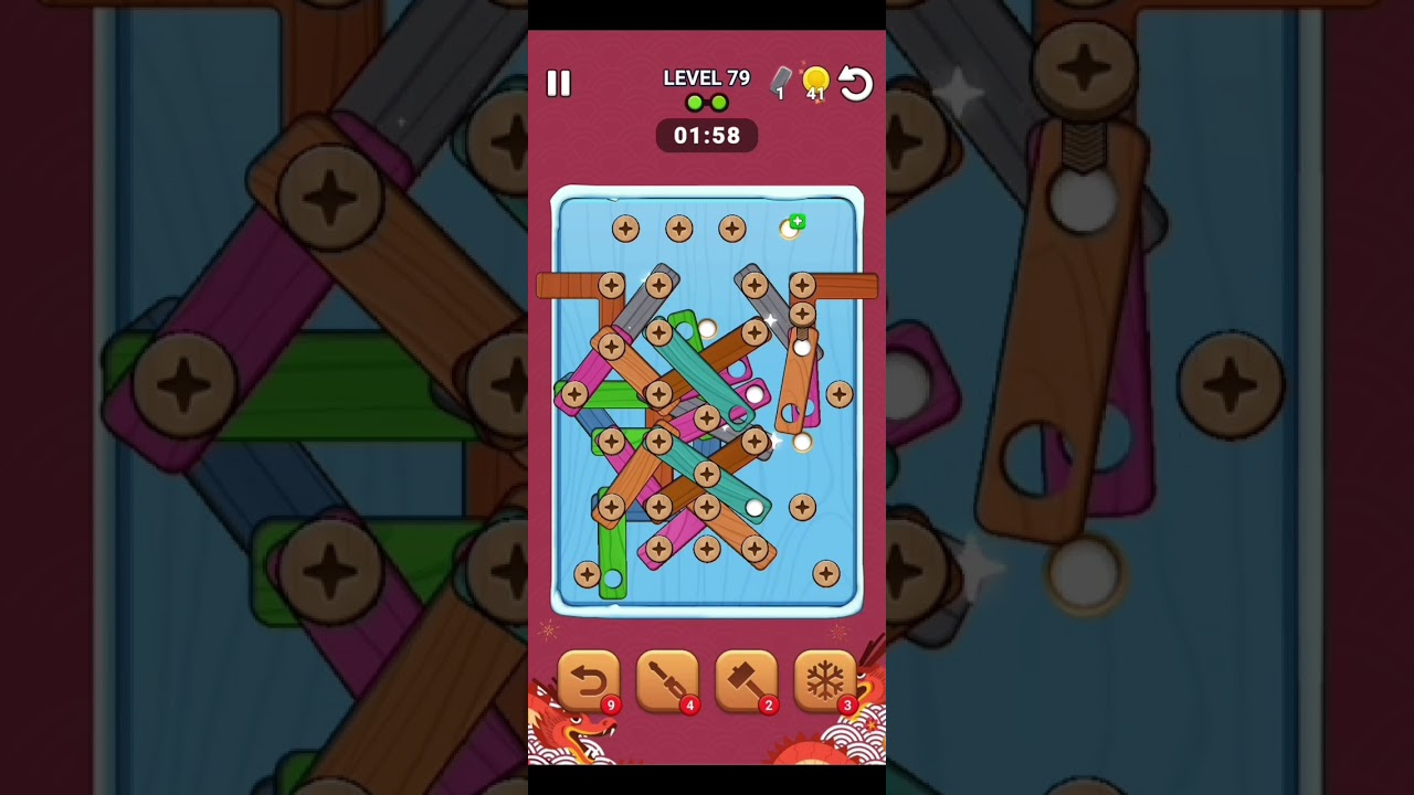Wood Screw Puzzle || Level 76 - 80 Walkthrough Solution