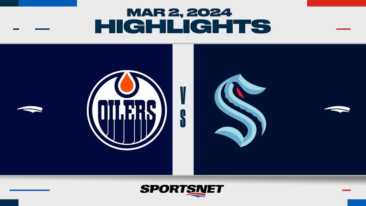 NHL Highlights | Kraken vs. Oilers - March 2, 2024