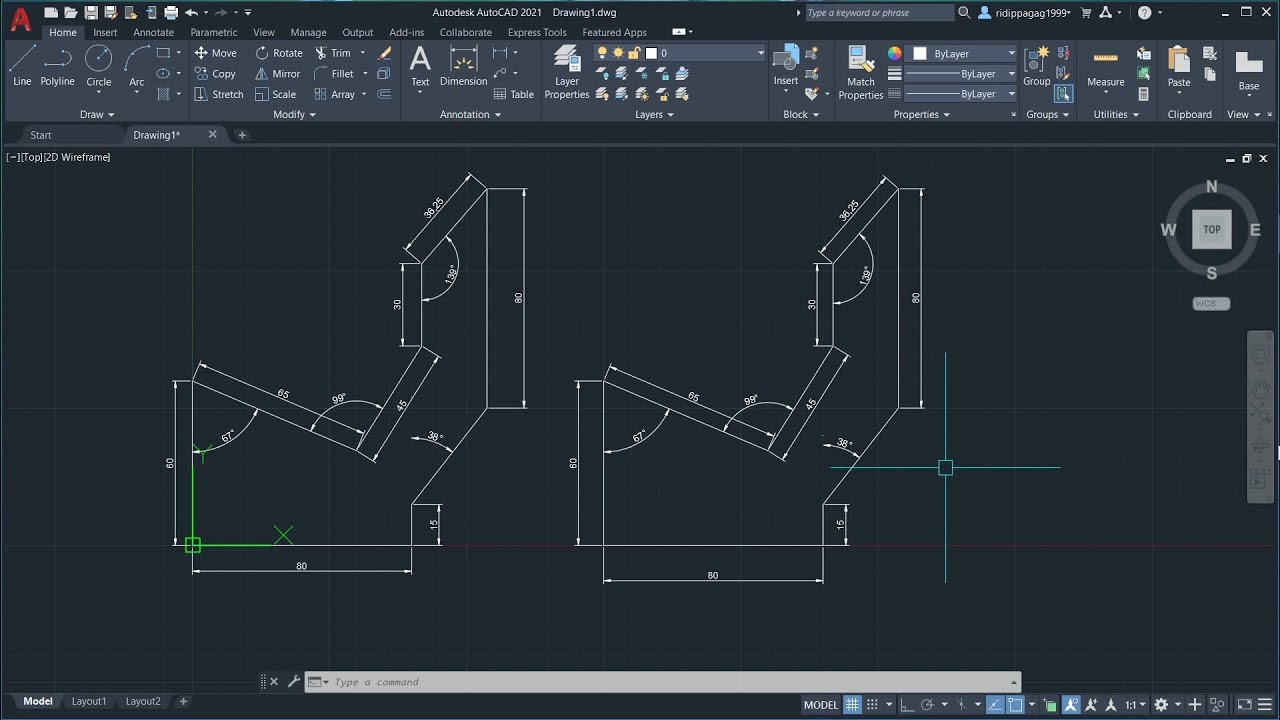 AUTOCAD 2D BASICS || RELATIVE POLAR CO-ORDINATE SYSTEM