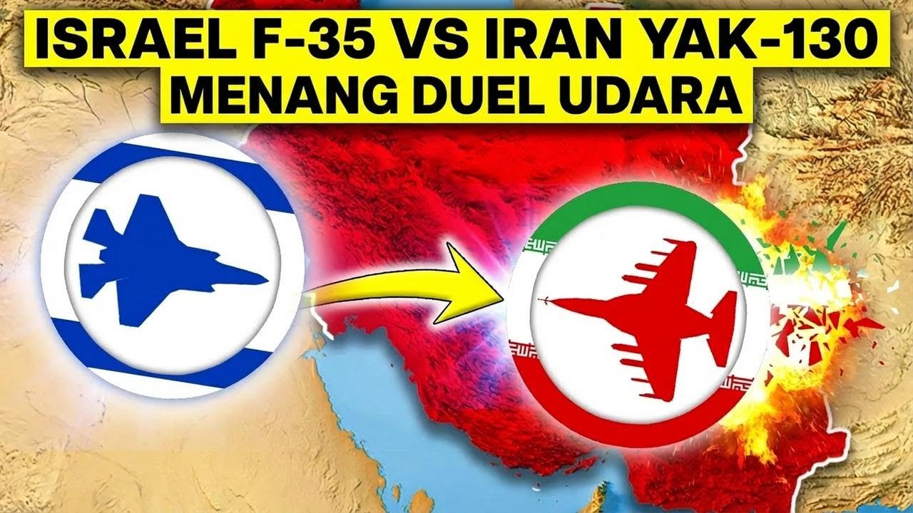 F-35 Israel Berhasil Tembak Jatuh Jet Iran Yak-130 dengan Serangan Udara Luar Biasa!