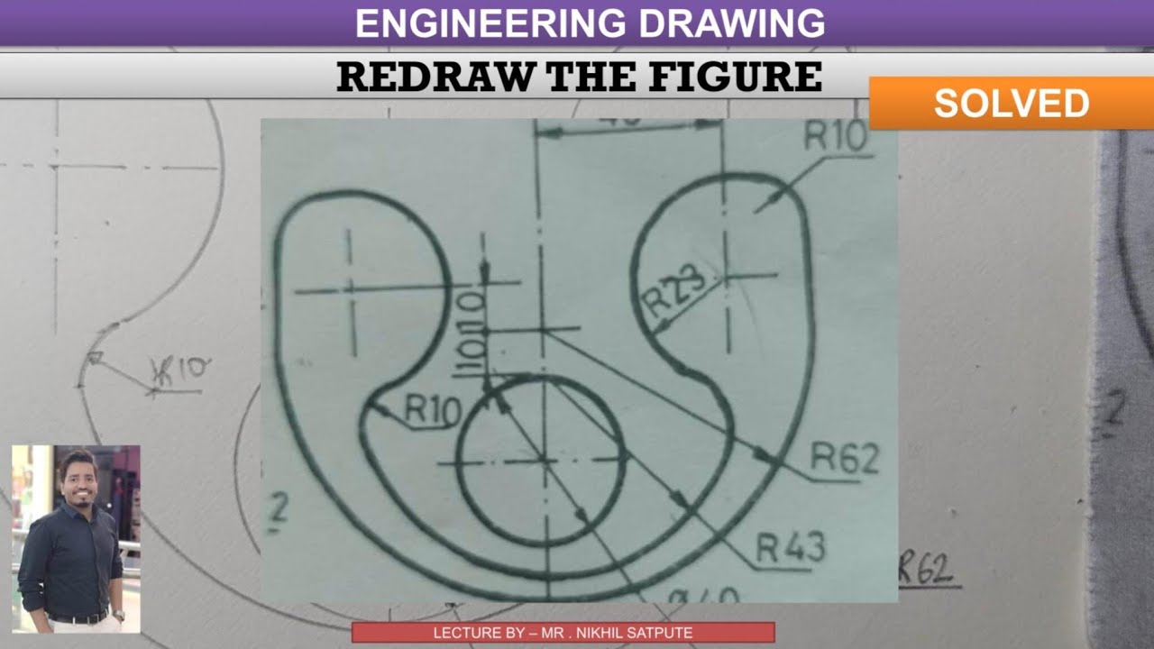 Redraw the figure| Engineering Drawing | Learn with nikhil