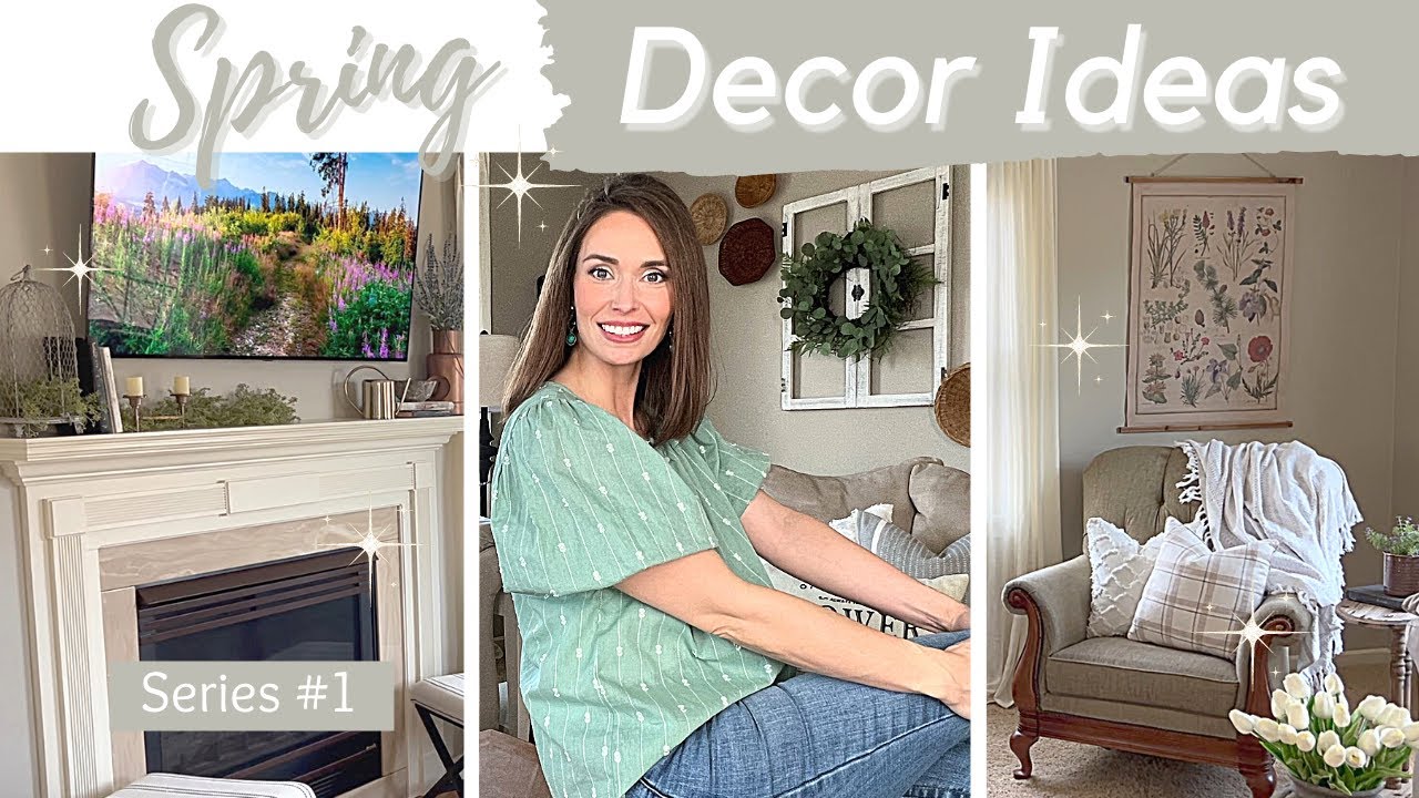 SPRING DECOR IDEAS | FAMILY ROOM DECORATE WITH ME | SPRING DECORATING SERIES