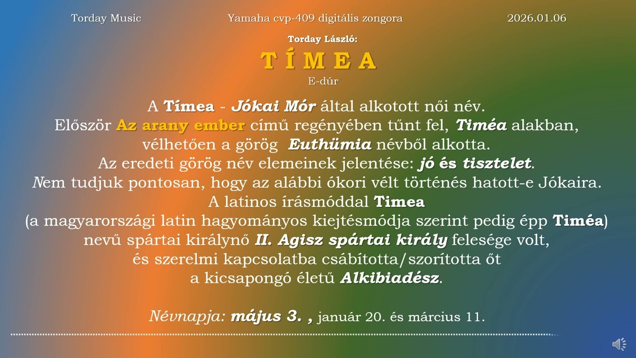 TÍMEA E dúr