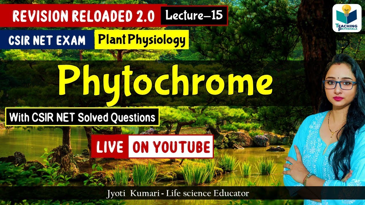 Phytochrome  | CSIR NET 2024 |Lecture 15 | Plant Physiology | Revision Reloaded 2.0 |