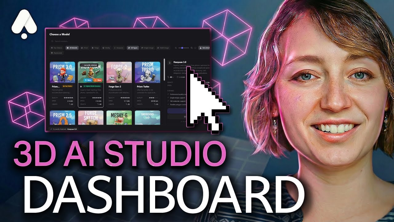 3D AI Studio - Dashboard: Complete Overview | Lesson 2