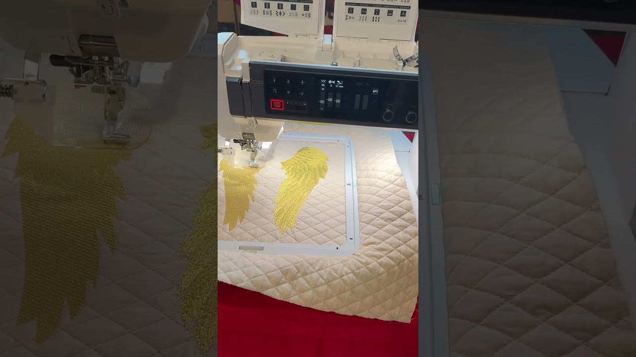 Janome Continental M17 sewing and embroidery combo in action.  #cynthiasofbend #janome